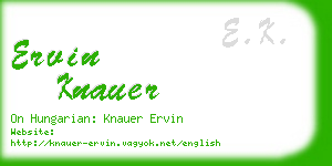 ervin knauer business card